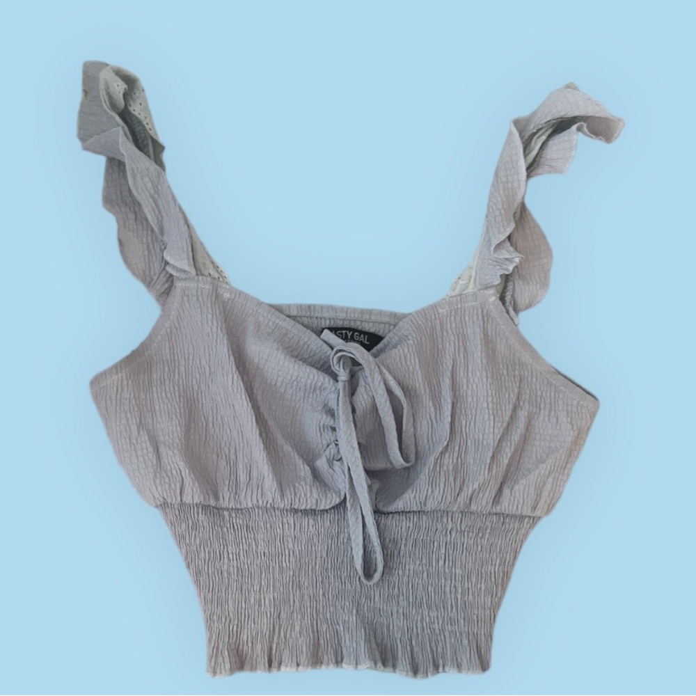 Nasty Gal Ruffle Strap Crop Top